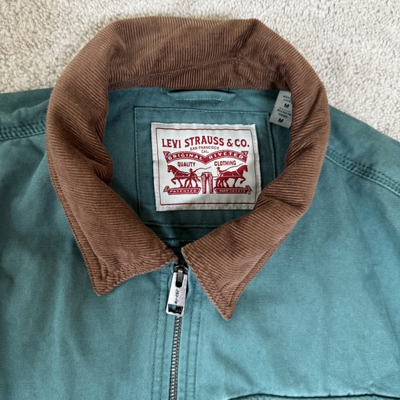 Levi's Cotten Canvas Utility Jacket Men's Green - Picture 2 of 5